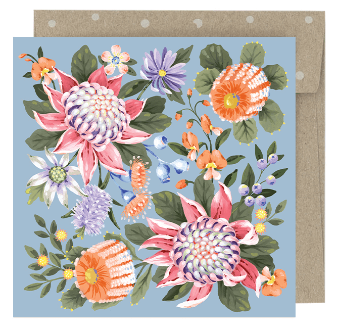 EARTH GREETINGS- Abundance- Mini Blank Greeting Card