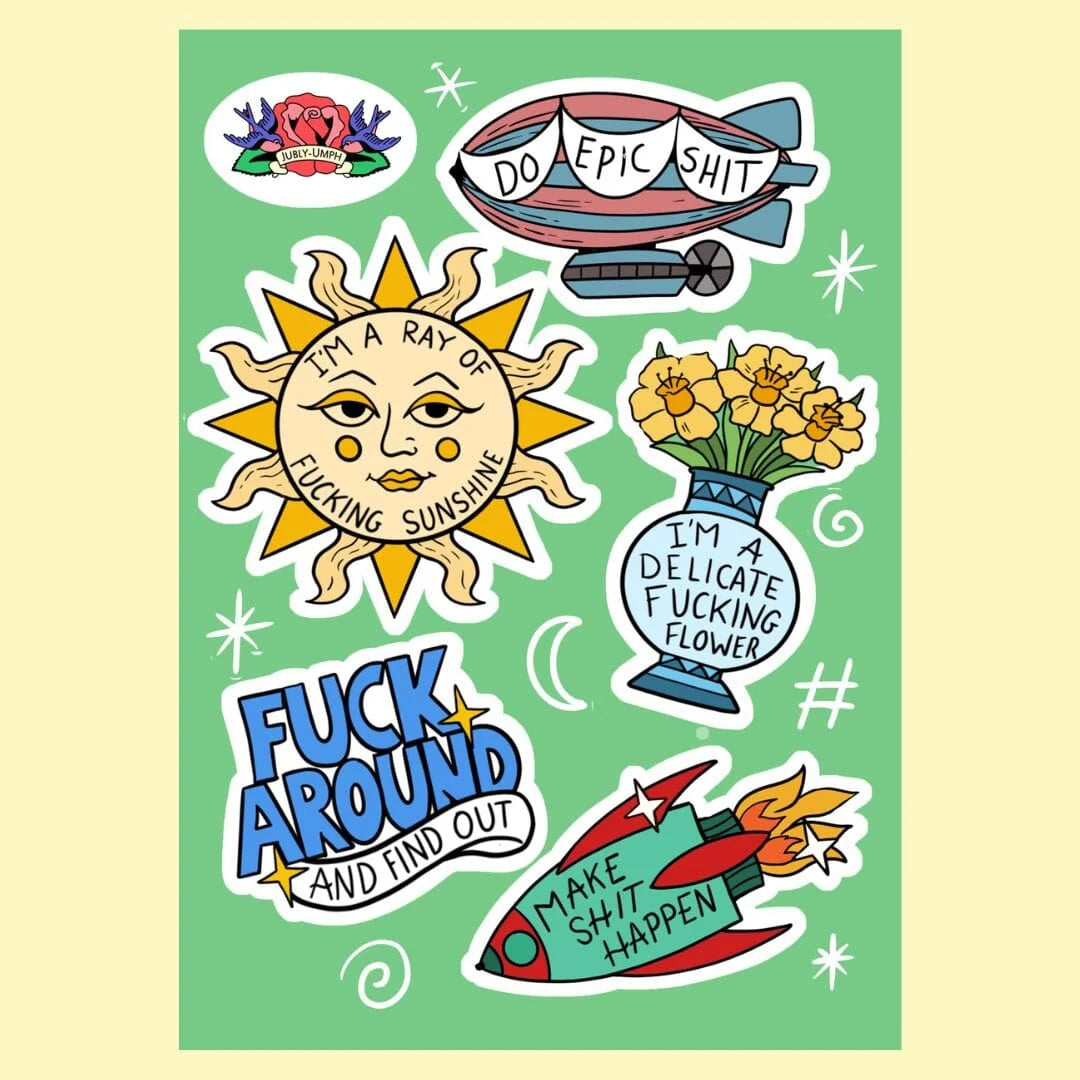 JUBLY-UMPH - "Make Shit Happen" - Sticker Sheet