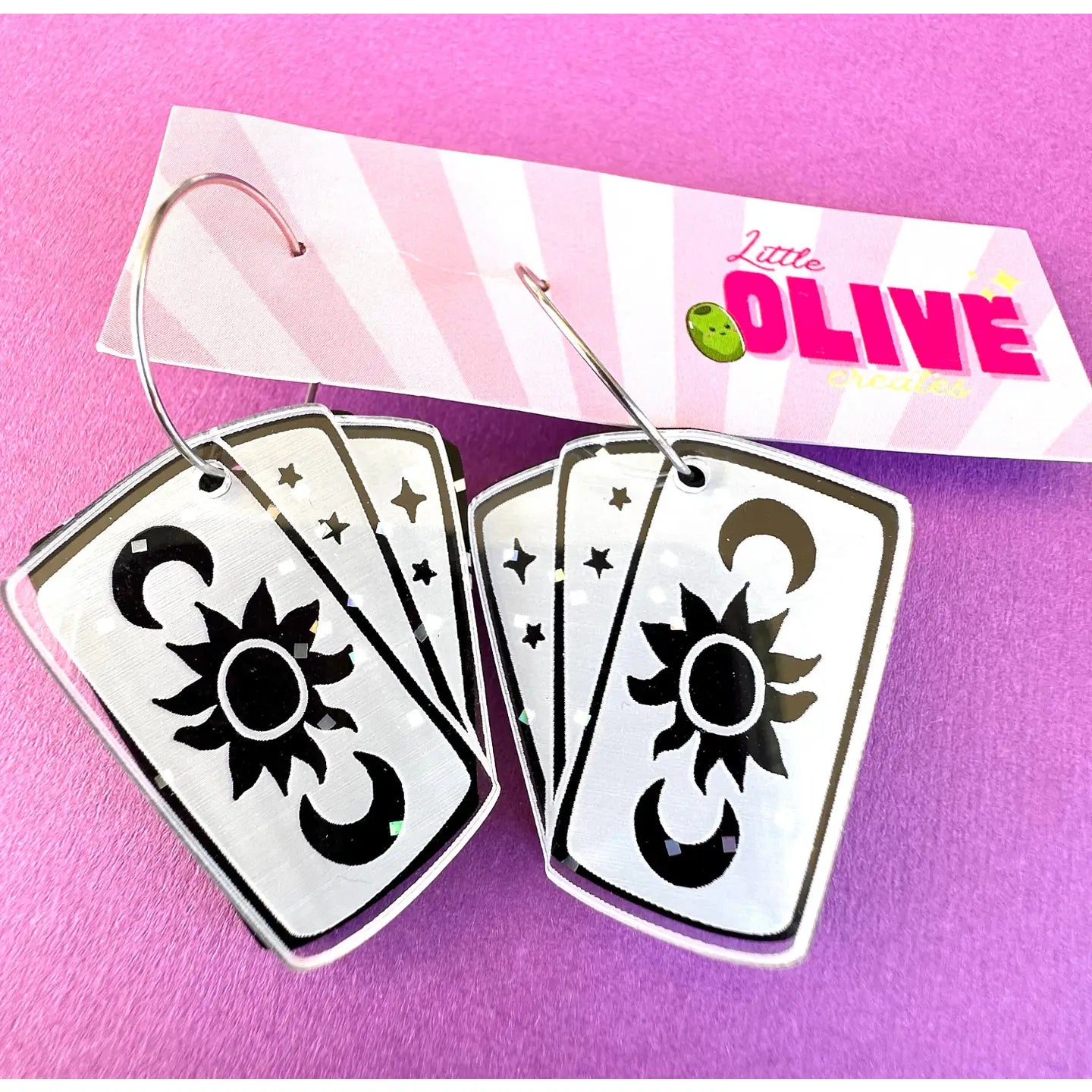 LITTLE OLIVE CREATES - Mystical Witch Tarot Cards Dangles