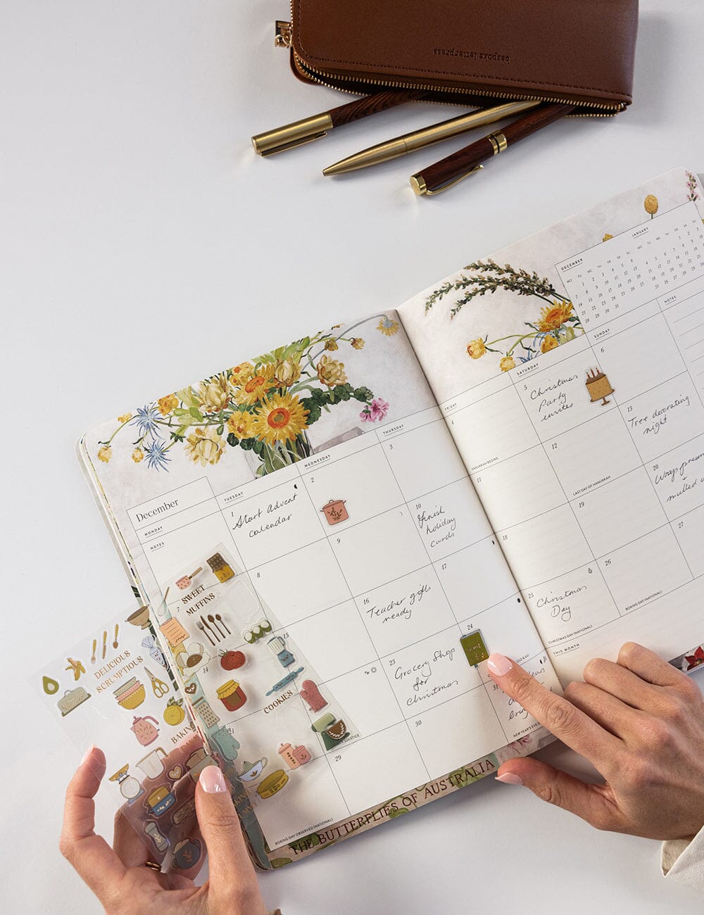 BESPOKE LETTERPRESS - 2026 Monthly Calendar Notebook