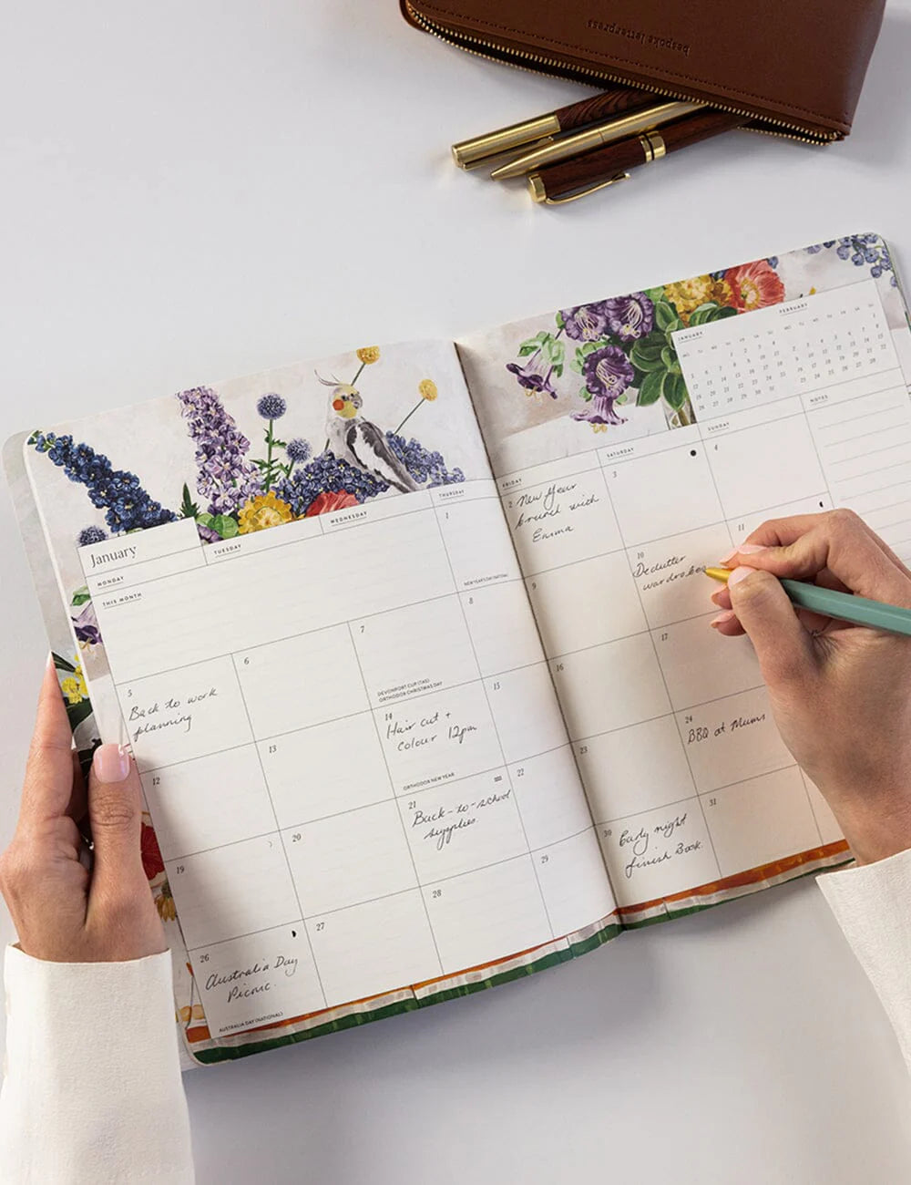 BESPOKE LETTERPRESS - 2026 Monthly Calendar Notebook