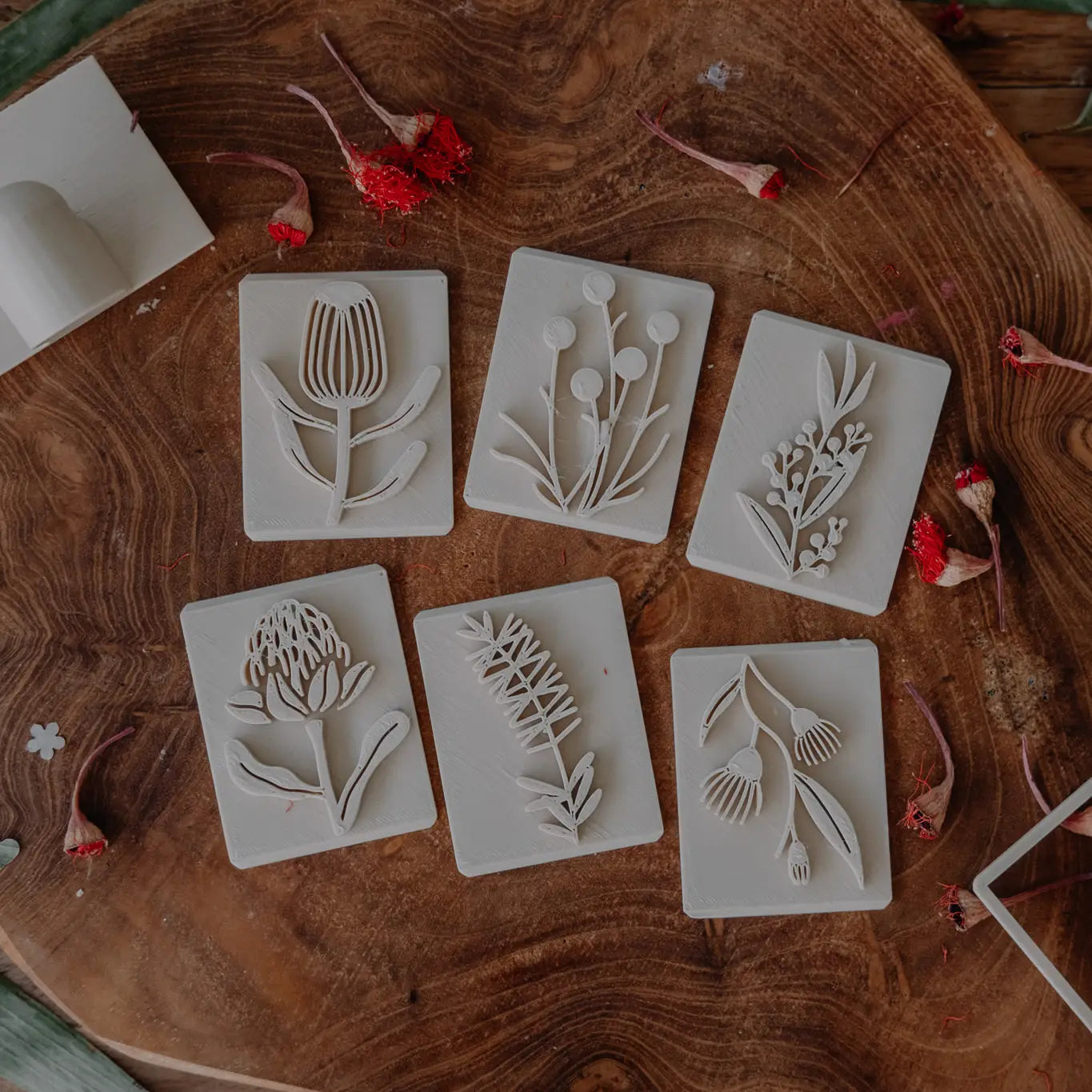 KINFOLK PANTRY- Native Flower Stamp Set Eco Playdough Tools