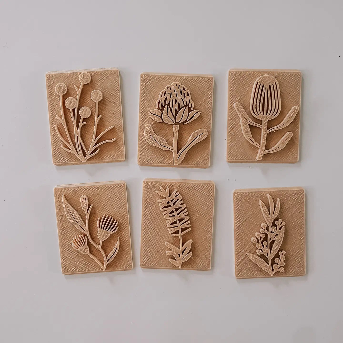 KINFOLK PANTRY- Native Flower Stamp Set Eco Playdough Tools