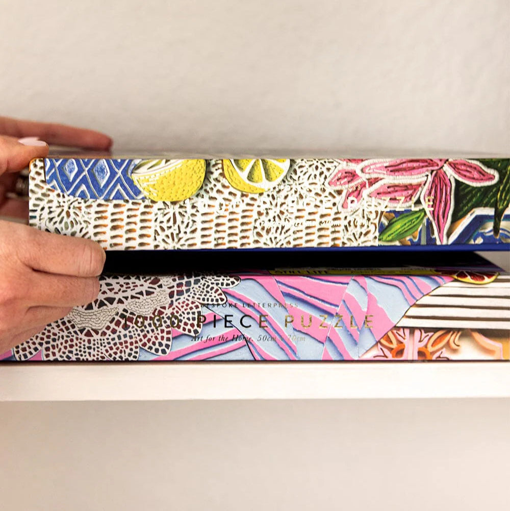 BESPOKE LETTERPRESS - Hydrangea Blue- 1000 Piece Puzzle