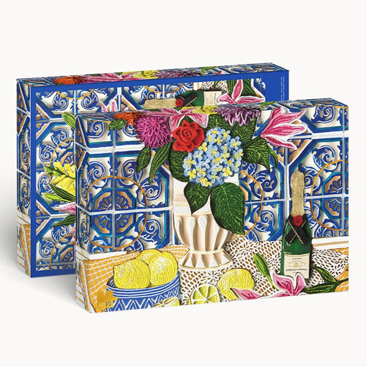 BESPOKE LETTERPRESS - Hydrangea Blue- 1000 Piece Puzzle