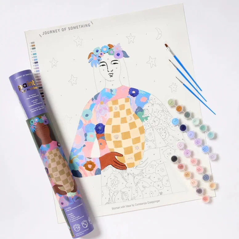 JOURNEY OF SOMETHING- PAINT BY NUMBERS - LOVE VASE