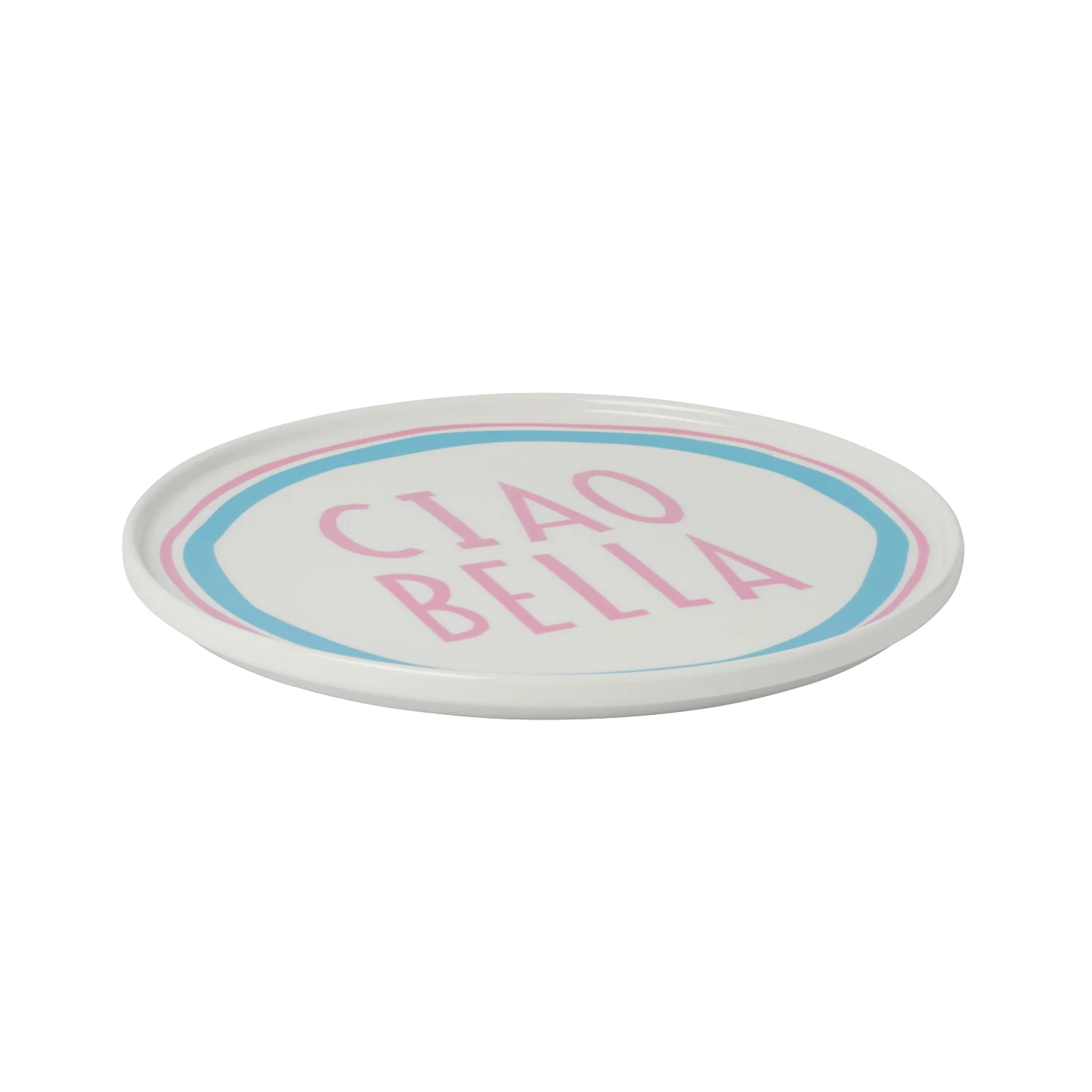 In The Roundhouse - Blue "Ciao Bella" Plate