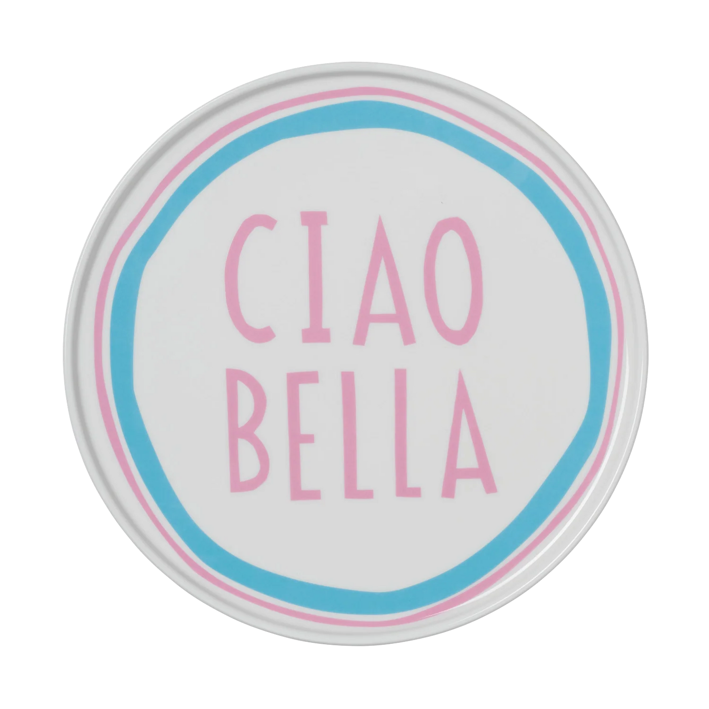 In The Roundhouse - Blue "Ciao Bella" Plate