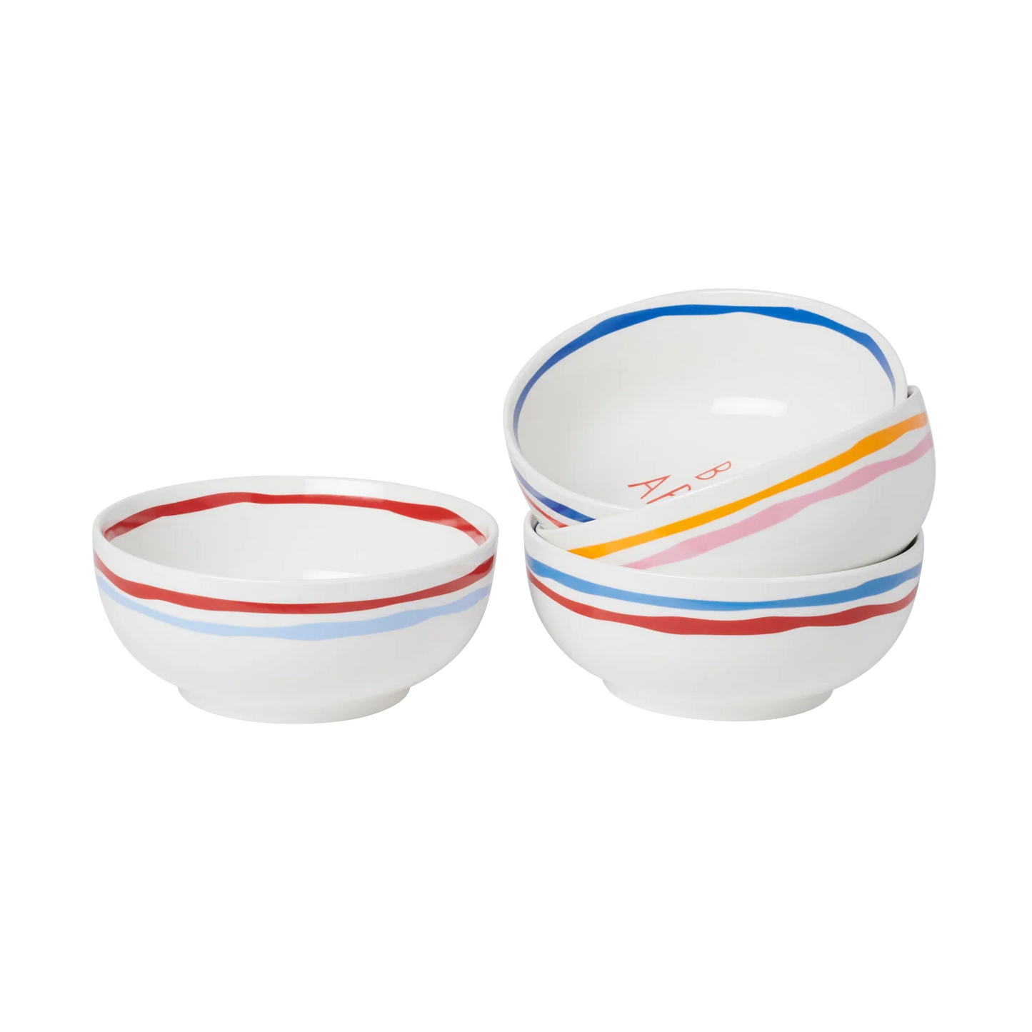 In The Roundhouse - "Italian" Bowl Set Red