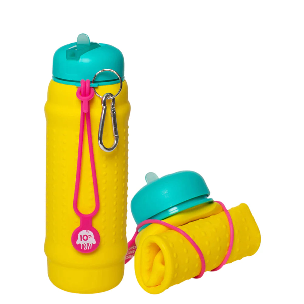 ROLLA BOTTLE - Collapsible Bottle - Yellow, Teal & Pink
