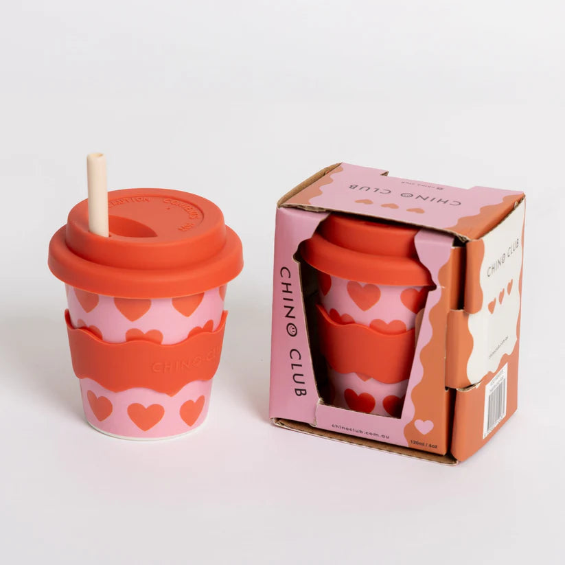 CHINO CLUB- Kids 8oz Reusable Cup- Hearts