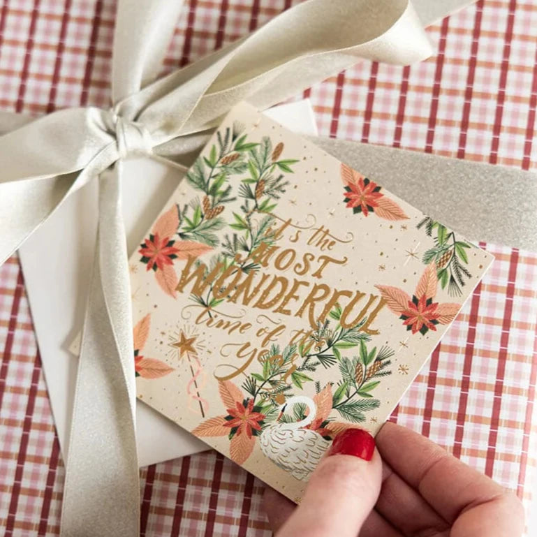 BESPOKE LETTERPRESS - "It's the most wonderful time of the year" Small Christmas Card
