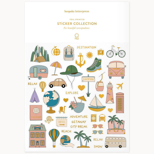 BESPOKE LETTERPRESS - Travel Sticker Sheet