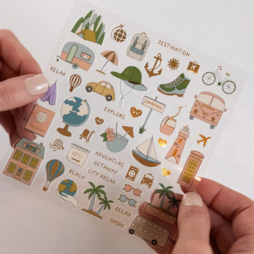 BESPOKE LETTERPRESS - Travel Sticker Sheet