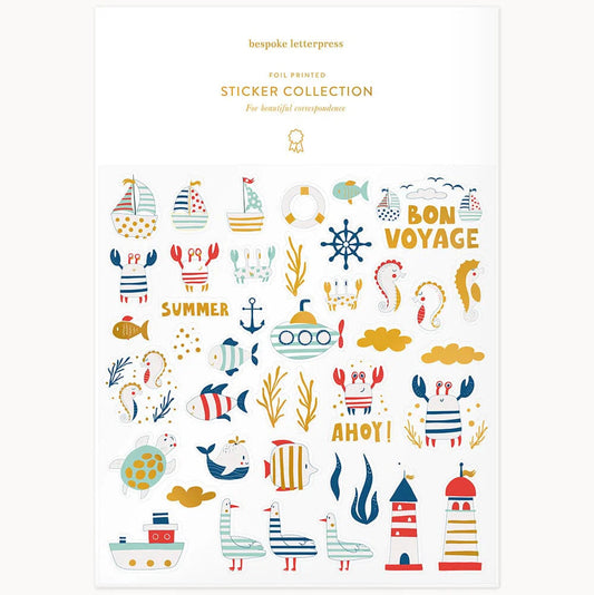 BESPOKE LETTERPRESS - Nautical Sticker Sheet