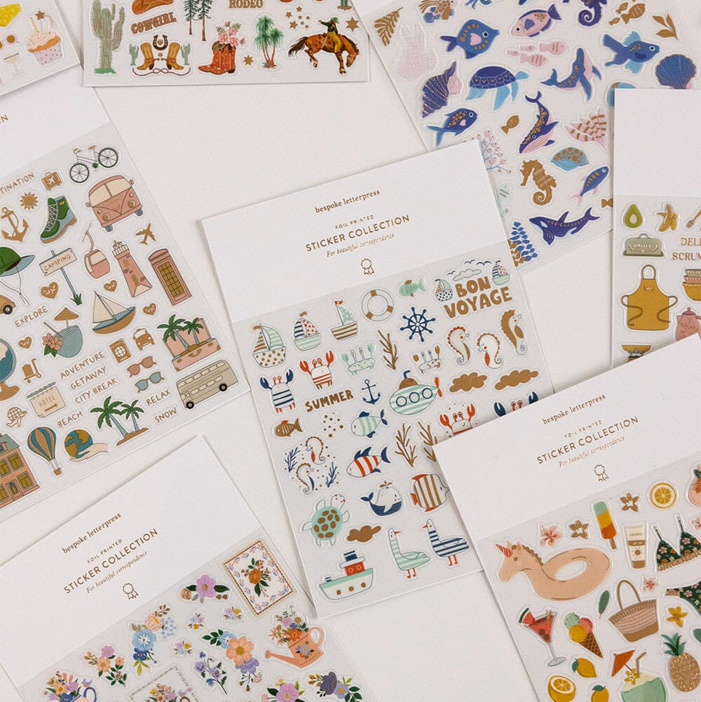 BESPOKE LETTERPRESS - Under the Sea Sticker Sheet