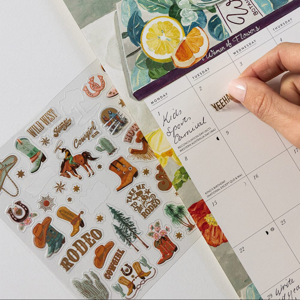 BESPOKE LETTERPRESS - Wild Western Sticker Sheet