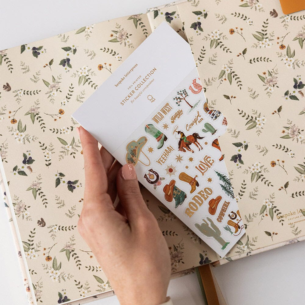 BESPOKE LETTERPRESS - Wild Western Sticker Sheet
