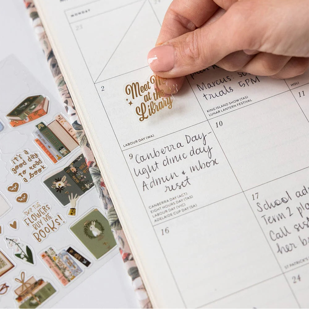 BESPOKE LETTERPRESS - Book Lovers Sticker Sheet
