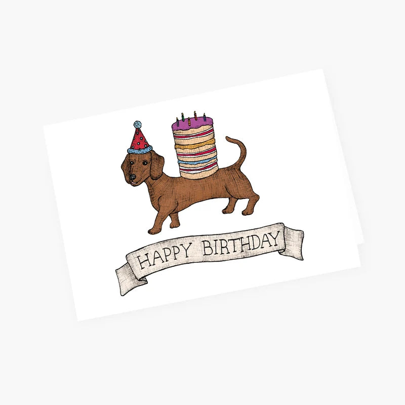 The Nonsense Maker- Sausage Dog Birthday - Greeting Card