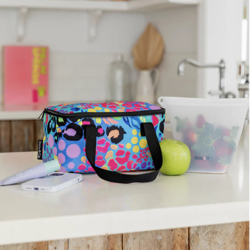 SISTA & CO. - Lunch Bag - Kasey Rainbow x Sista & Co. 'Electric Leopard' Lunch Bag LIMITED EDITION