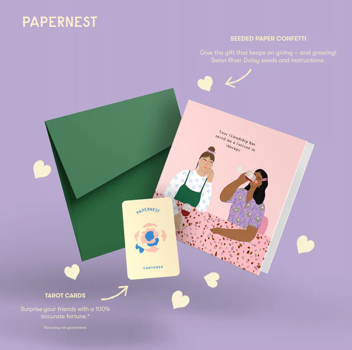 PAPERNEST - "Your Friendship Has Saved Me a Fortune In Therapy" Greeting Card