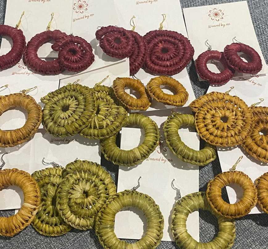 WEAVED BY ME - Indigenous Woven Earrings- Mini Weaves- Wattle