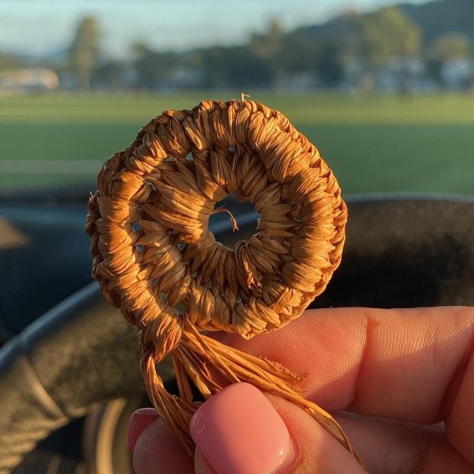 WEAVED BY ME - Indigenous Mini Woven Hoop Earrings- Opal