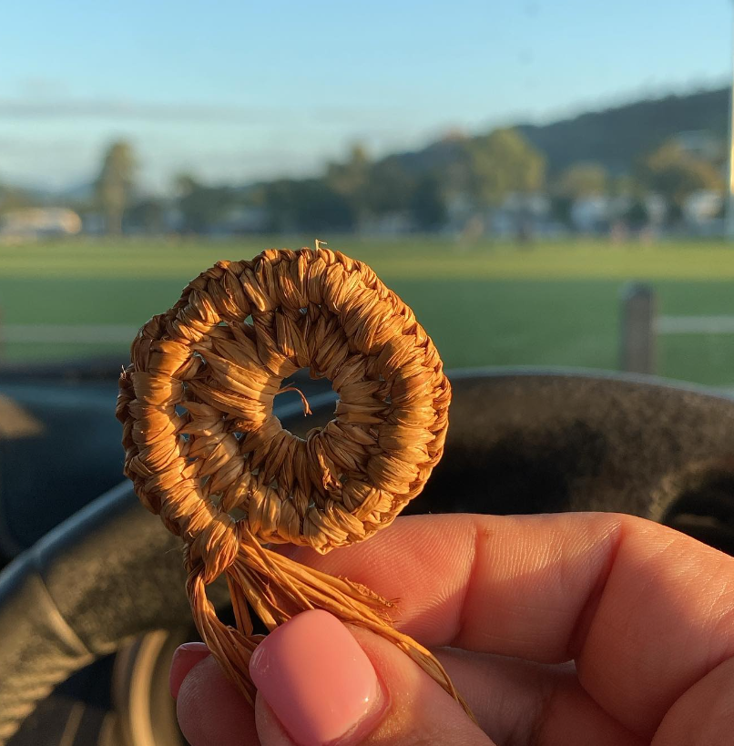 WEAVED BY ME - Indigenous Woven Earrings- Mini Weaves- Wattle