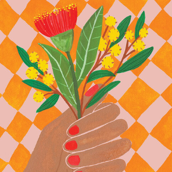 AHD - Australiana Bouquet- Blank Greeting Card