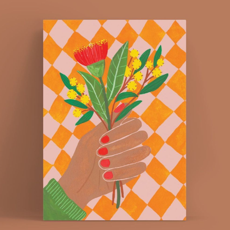 AHD - Australiana Bouquet- Blank Greeting Card
