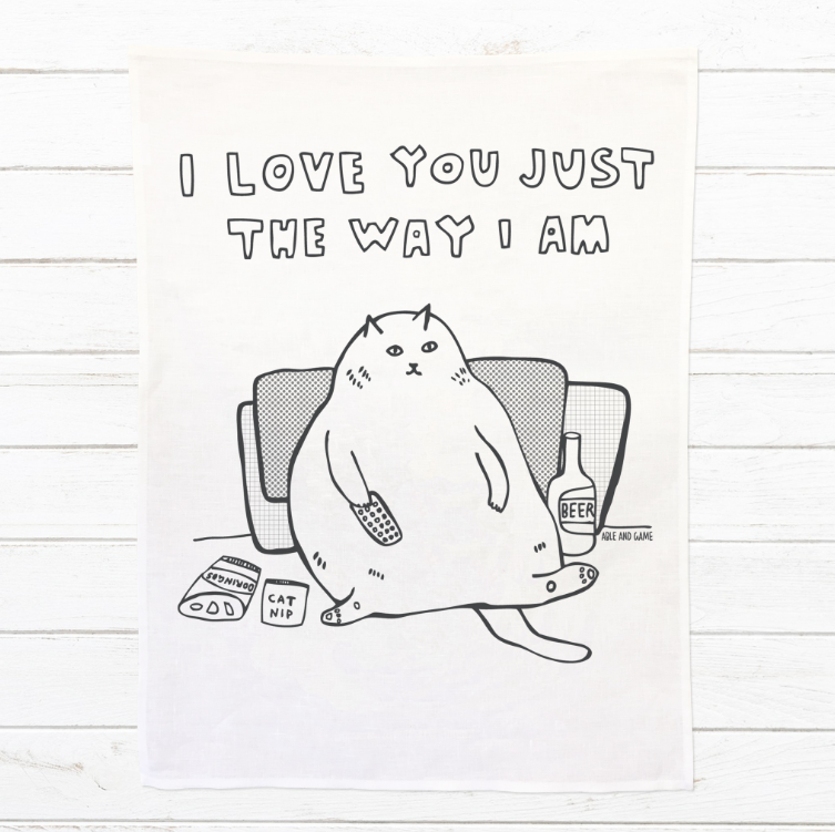 ABLE & GAME- Tea Towel- Fat Cat