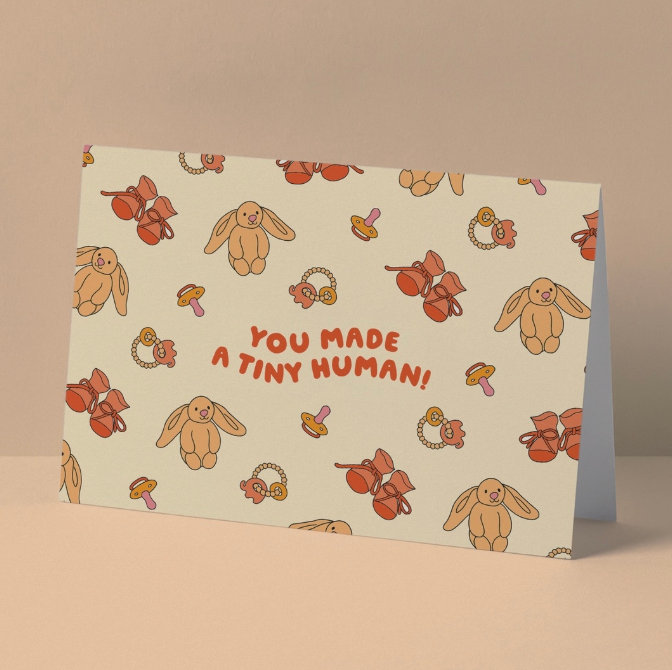 DAYMAKER STATIONERY- "You Made A Tiny Human!" - Baby Card