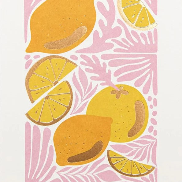 BESPOKE LETTERPRESS - "Positive Energy" Tall Greeting Card