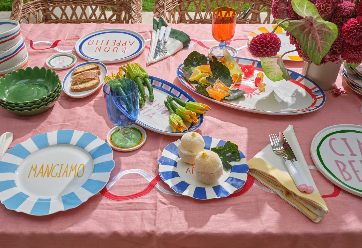 In The Roundhouse - "Mamma Mia Wave" Dinner Plate Set