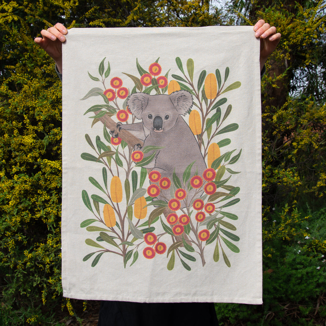 EARTH GREETINGS- Koala Country- Tea Towel
