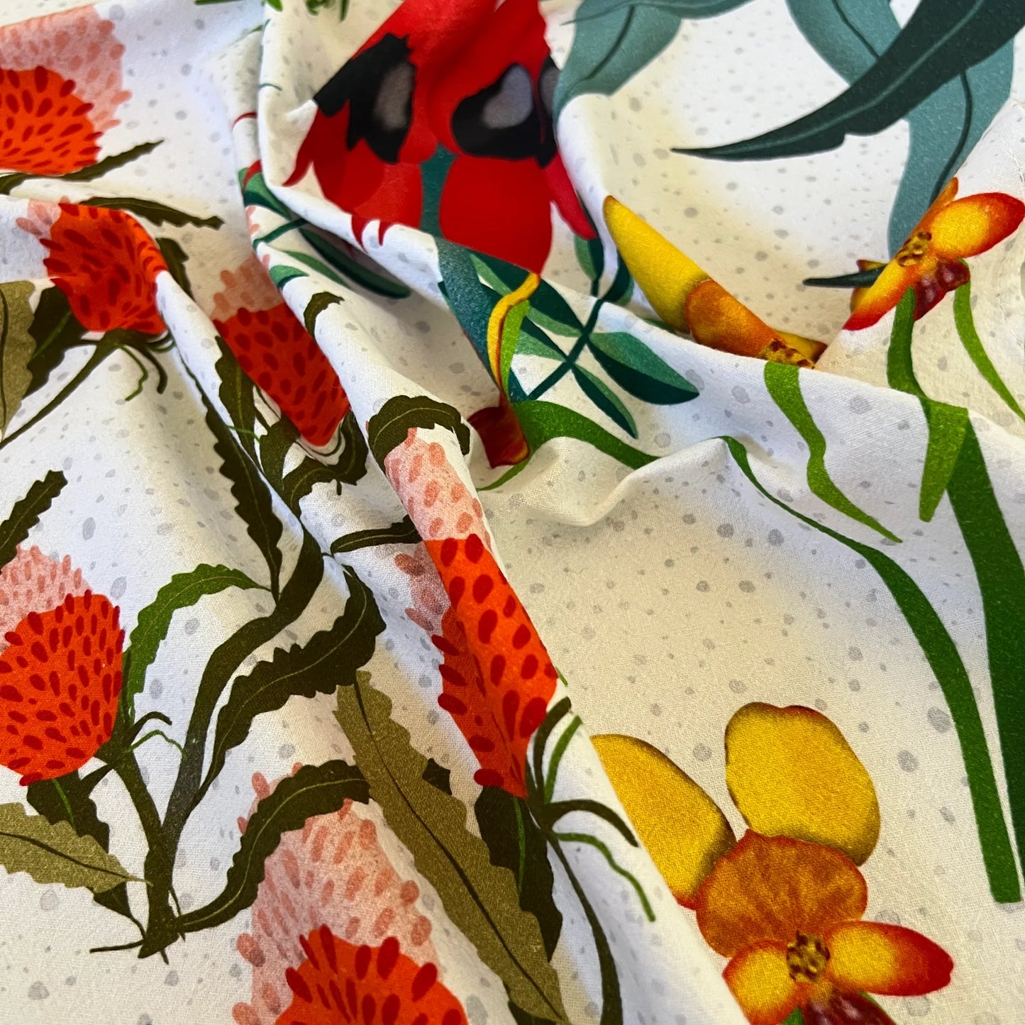 ESZTER'S CREATIONS - " Australian Wildflower"- Tea Towel