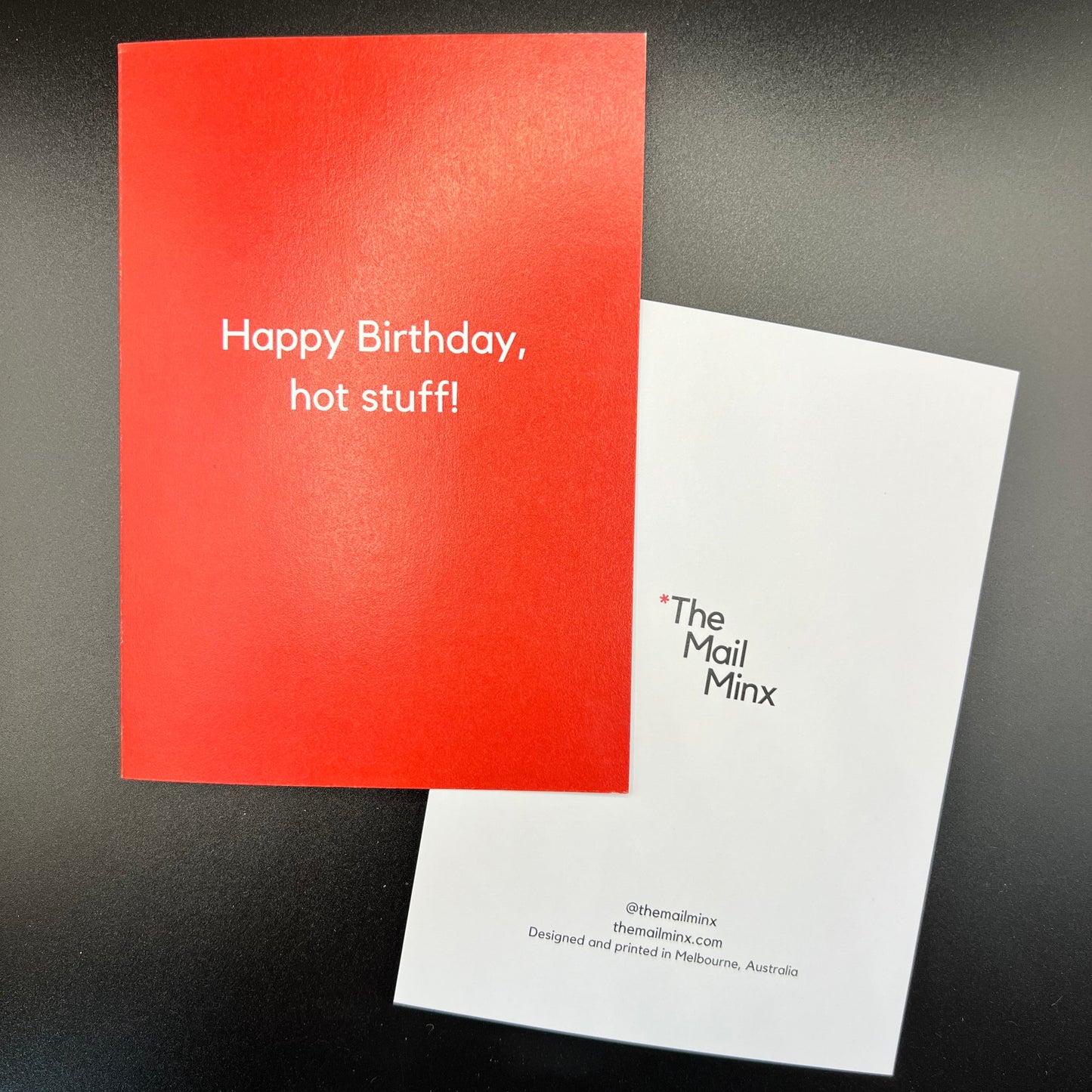 THE MAIL MINX- Happy Birthday Hot Stuff- Greeting Card