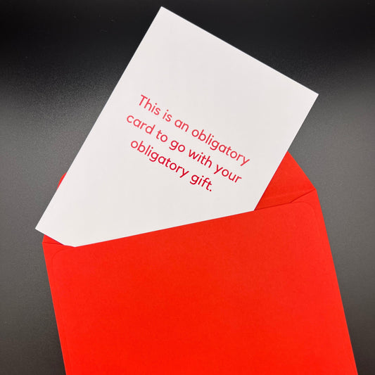 THE MAIL MINX- OBLIGATORY BIRTHDAY- Greeting Card