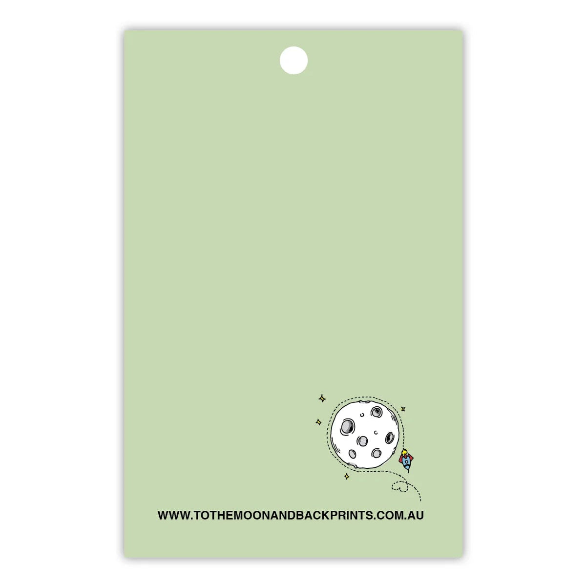 TO THE MOON & BACK PRINTS- "HOPE YOU FEEL BETTER SOON"- Gift Tag