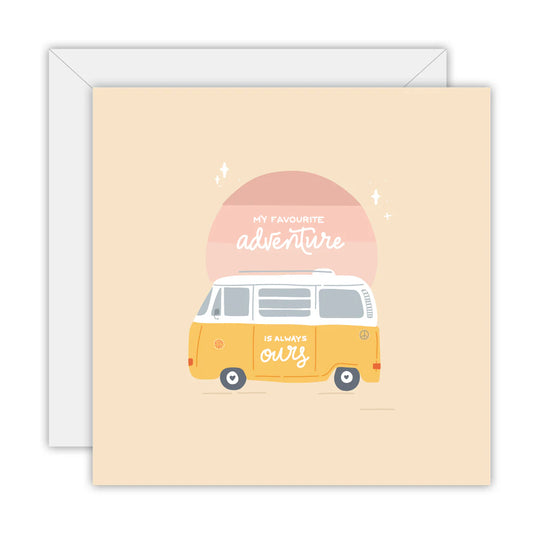 TO THE MOON & BACK PRINTS- "ANNIVERSARY ADVENTURE"- Greeting Card