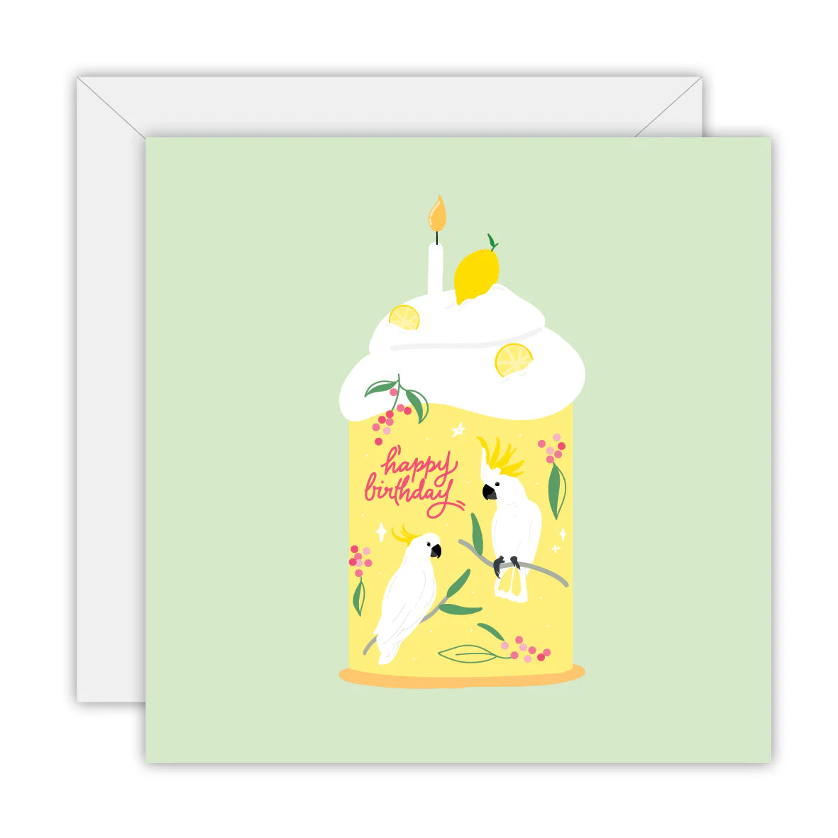 TO THE MOON & BACK PRINTS- "Sulpher Crested Cockatoo"- Birthday Card