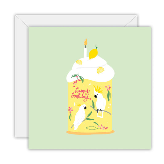 TO THE MOON & BACK PRINTS- "Sulpher Crested Cockatoo"- Birthday Card