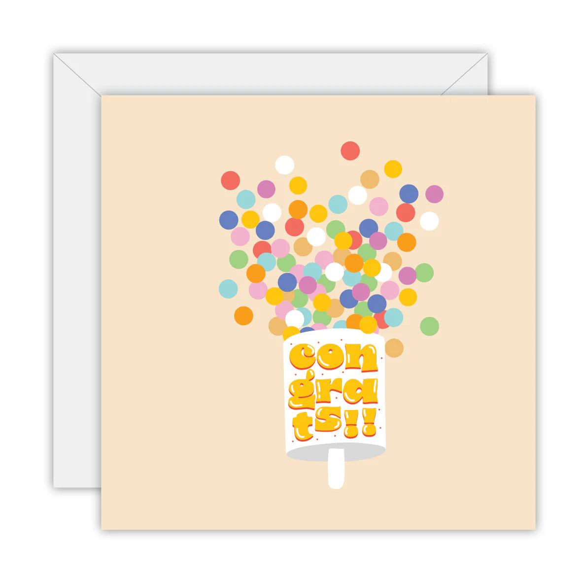 TO THE MOON & BACK PRINTS- "CONFETTI"- Congratulations Card