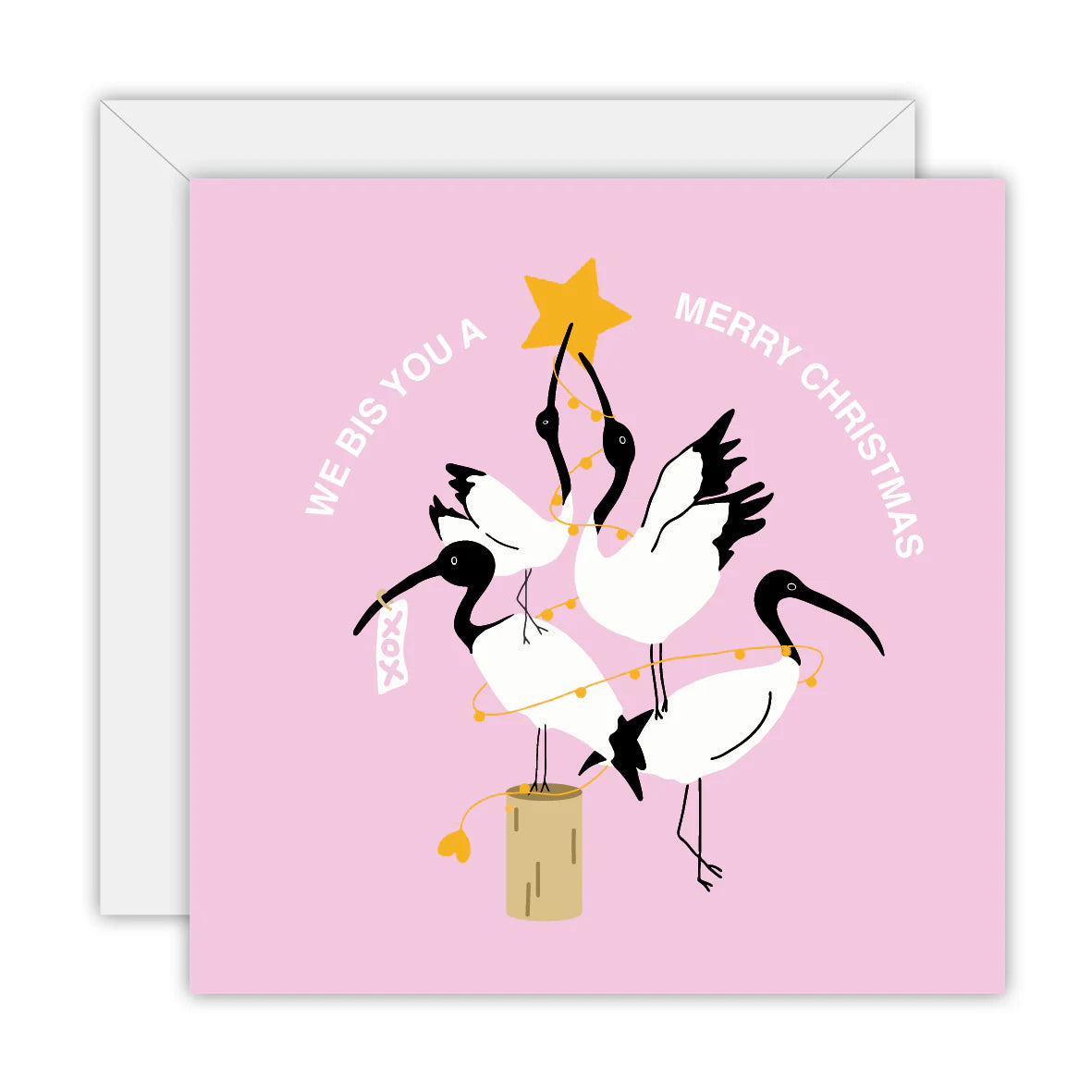 TO THE MOON & BACK PRINTS- "IBIS TREE"- Christmas Card