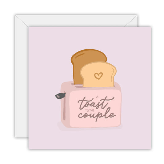 TO THE MOON & BACK PRINTS- "A TOAST TO THE HAPPY COUPLE"- Wedding Card