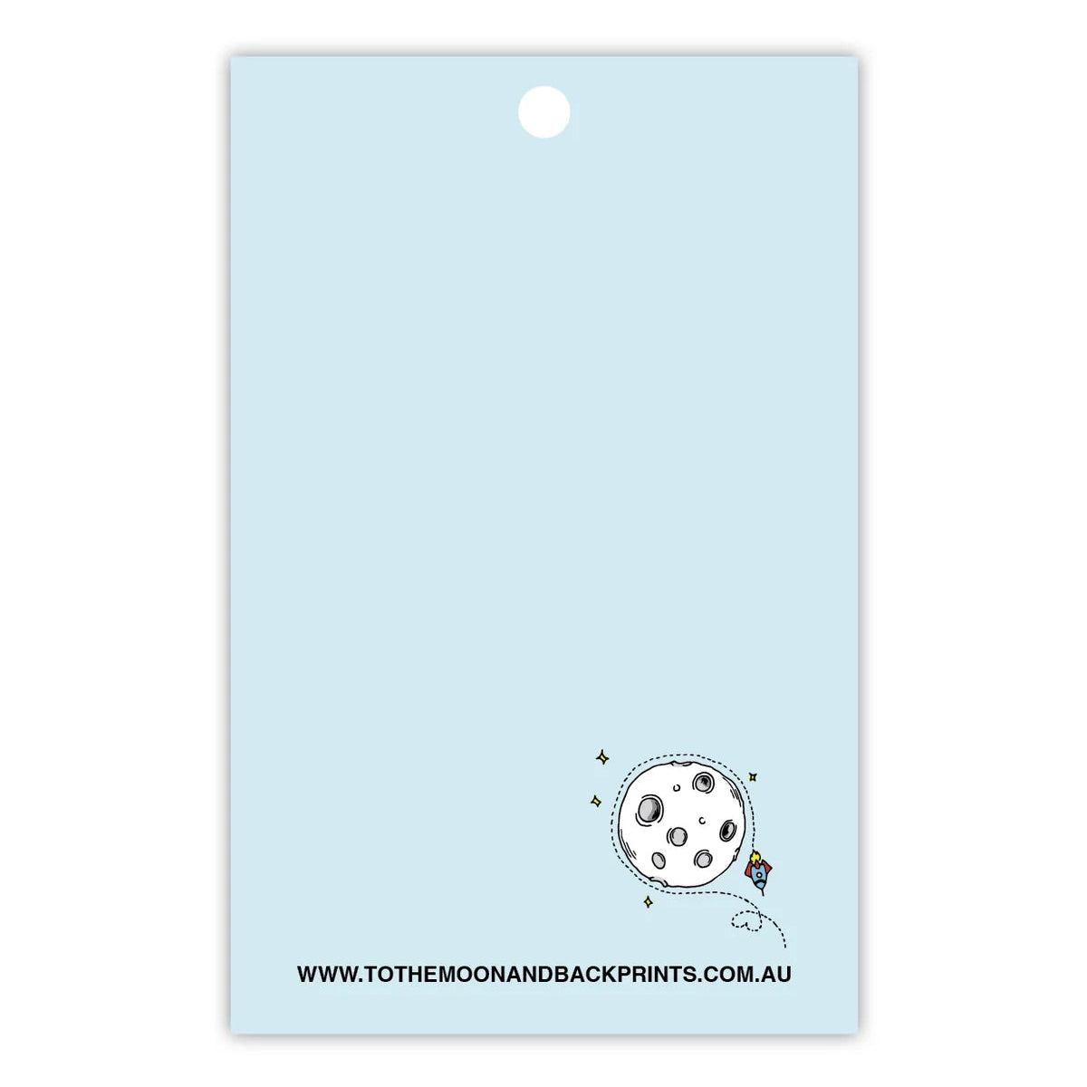 TO THE MOON & BACK PRINTS- "NO ONE ELSE MEASURES UP"- Gift Tag