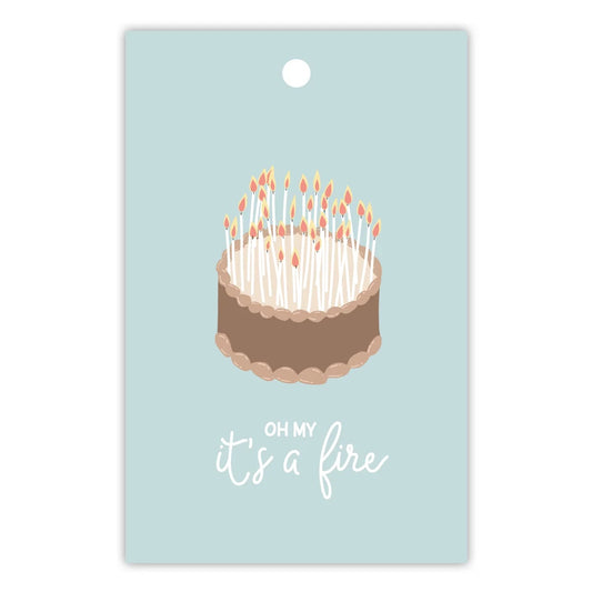 TO THE MOON & BACK PRINTS- "IT'S A FIRE"- GIFT TAG