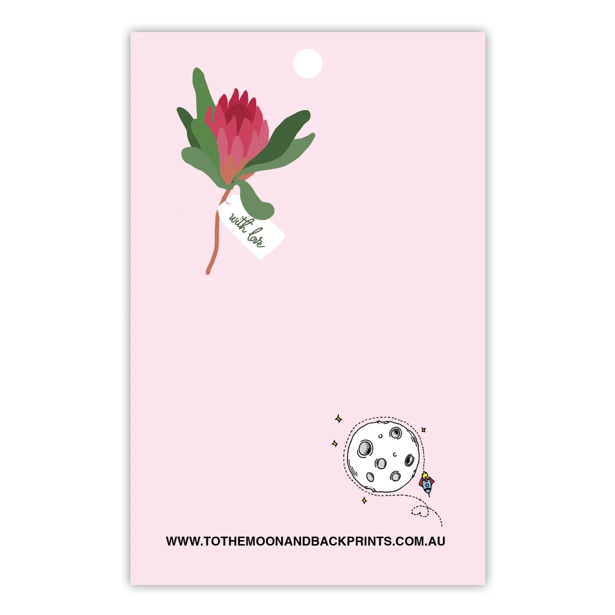 TO THE MOON & BACK PRINTS- "PROTEA BOUQUET"- Greeting Card