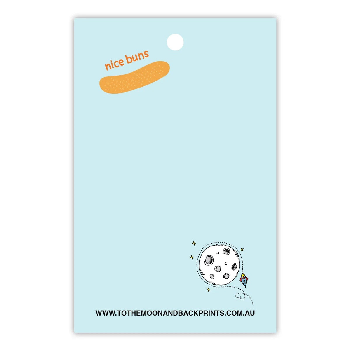 TO THE MOON & BACK PRINTS- "YOU HOT DOG"- Gift Tag